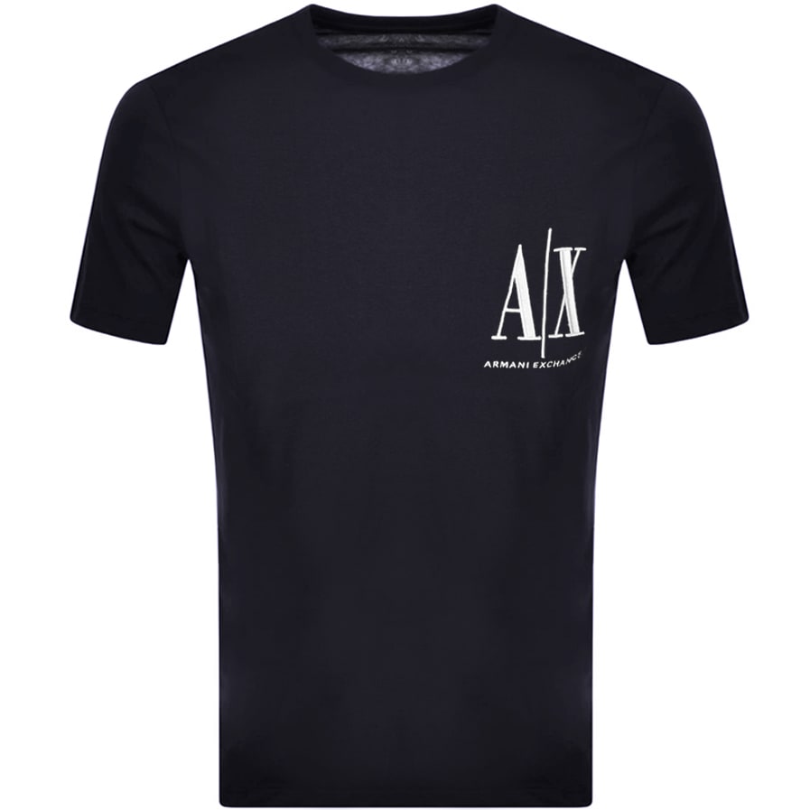 Alternative Image for ProductArmani Exchange Crew Neck Logo T Shirt Navy1
